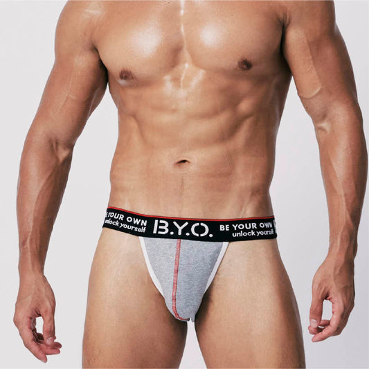 B.Y.O.BeYourOwn-高衩三角褲-網孔黑